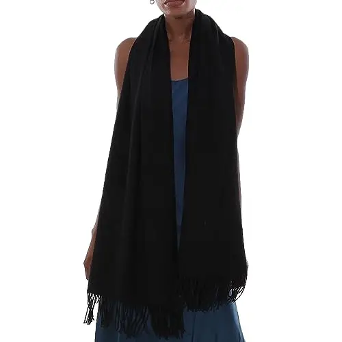 PIOYMEYA Sciarpa Scialle Donna Invernale Stola Nero Spaosa Sciarpe Foulard Pashmina Elegante Cerimonia