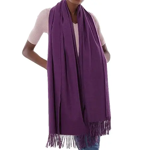 PIOYMEYA Sciarpa Scialle Donna Invernale Stola Viola Spaosa Sciarpe Foulard Pashmina Elegante Cerimonia