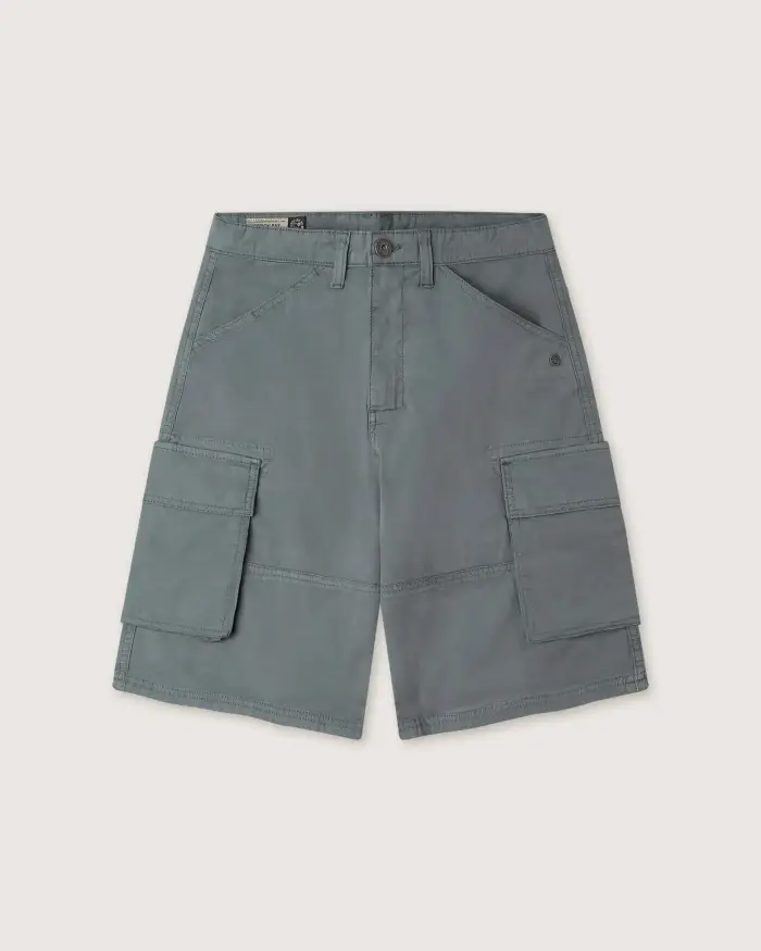 Bermuda over cargo uomo Grigio