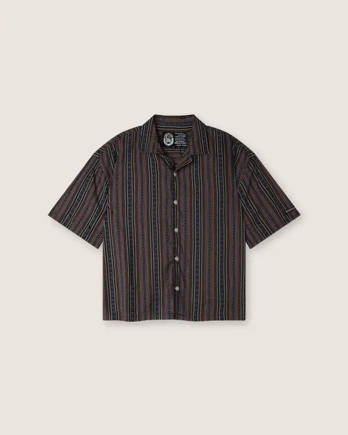 Scorpion Bay Camicia boxy "Stripes Mariachi" uomo Grigio antracite