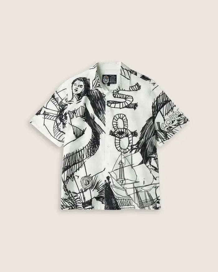 Scorpion Bay Camicia over "Bastante Temas" uomo Bianco