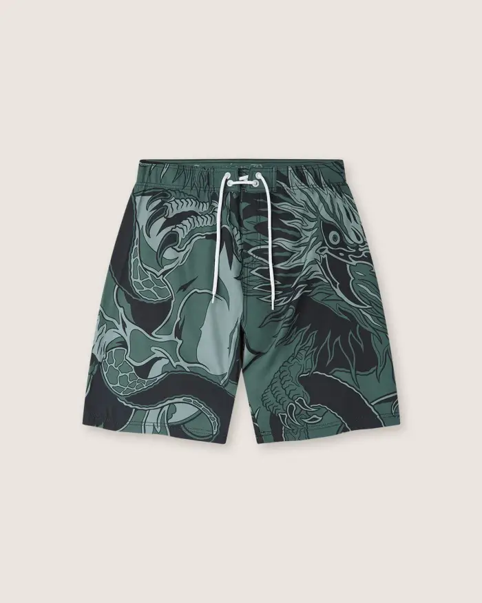Scorpion Bay Costume board short stampato "Hasta 1987" uomo Grigio