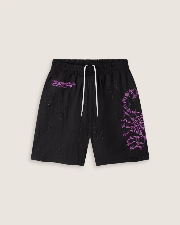 Scorpion Bay Costume jam con ricami e stampa water sensitive "Scorpion Symbols" uomo Nero