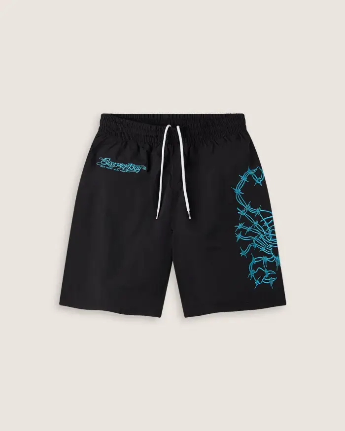 Scorpion Bay Costume jam con ricami e stampa water sensitive "Scorpion Symbols" uomo Nero