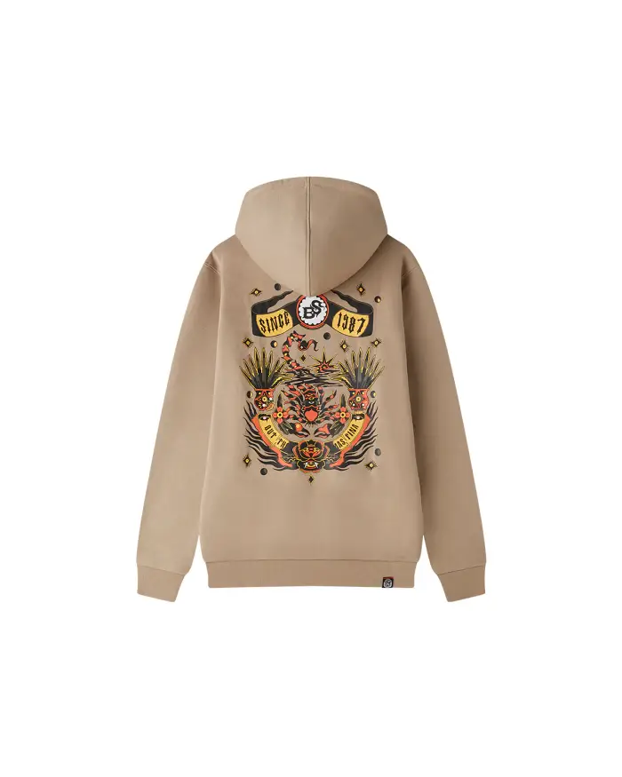 Felpa con cappuccio "Liquid Sunrise" uomo Beige sabbia