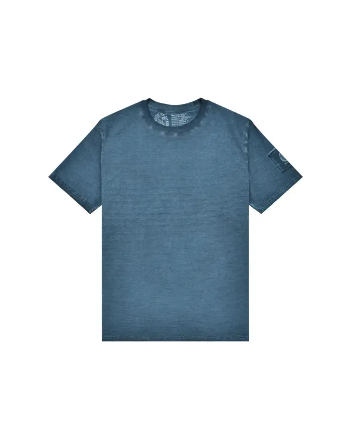 T-Shirt a maniche corte a coste "Essential" uomo Verde petrolio