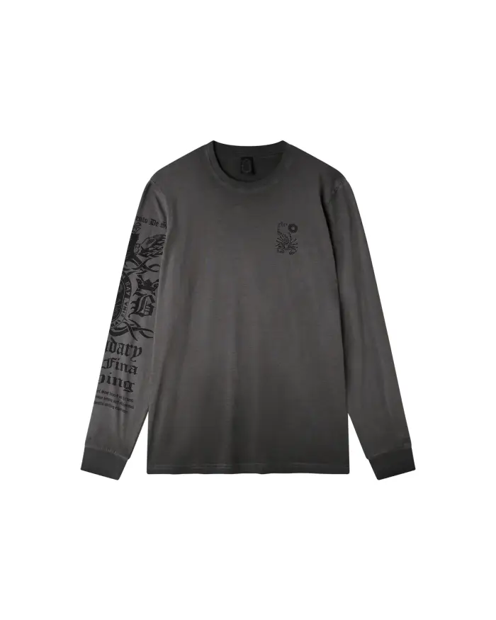 Scorpion Bay T-Shirt a maniche lunghe "Escudo de Armas" uomo Grigio carbone