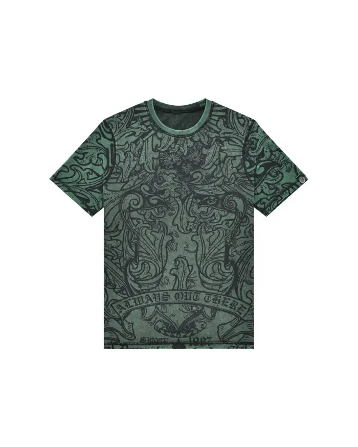 Scorpion Bay T-Shirt doubleface “Dept De Surfismo” uomo Verde acqua