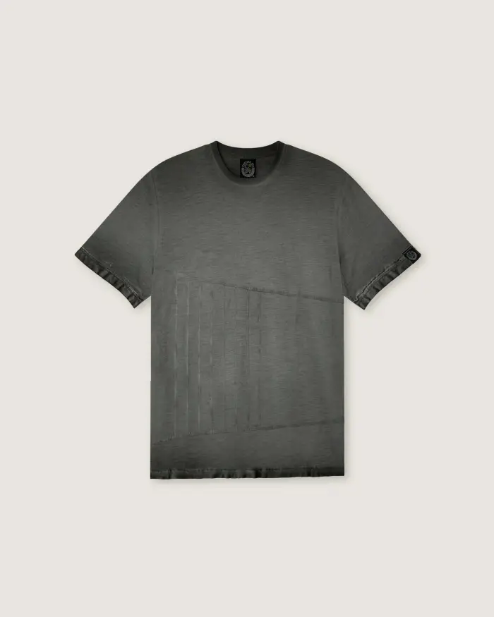 Scorpion Bay T-shirt in fiammato con pin-tuck uomo Grigio carbone