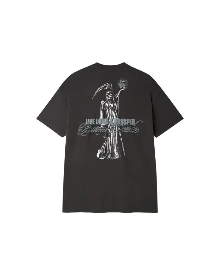 Scorpion Bay T-Shirt stampata "Buena Suerte" uomo Grigio carbone