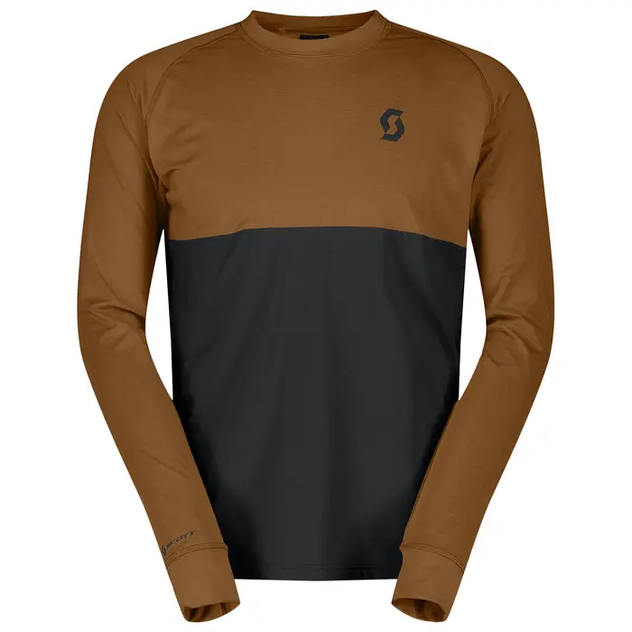Scott Maglia manica lunga Trail Storm Warm Light Marrone