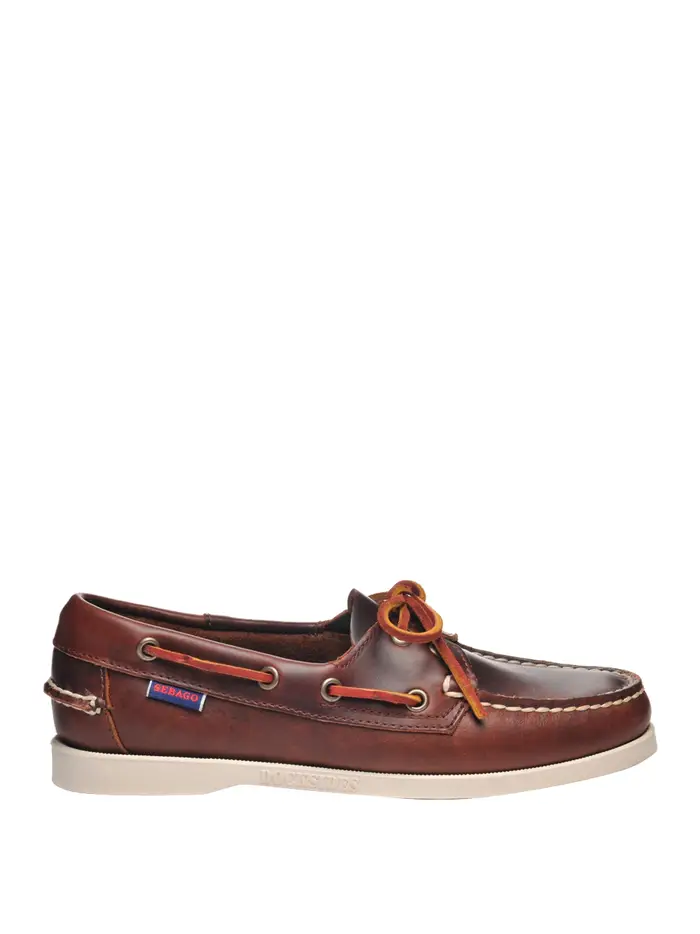 sebago mocassini docksides portland waxed da donna - marrone,5