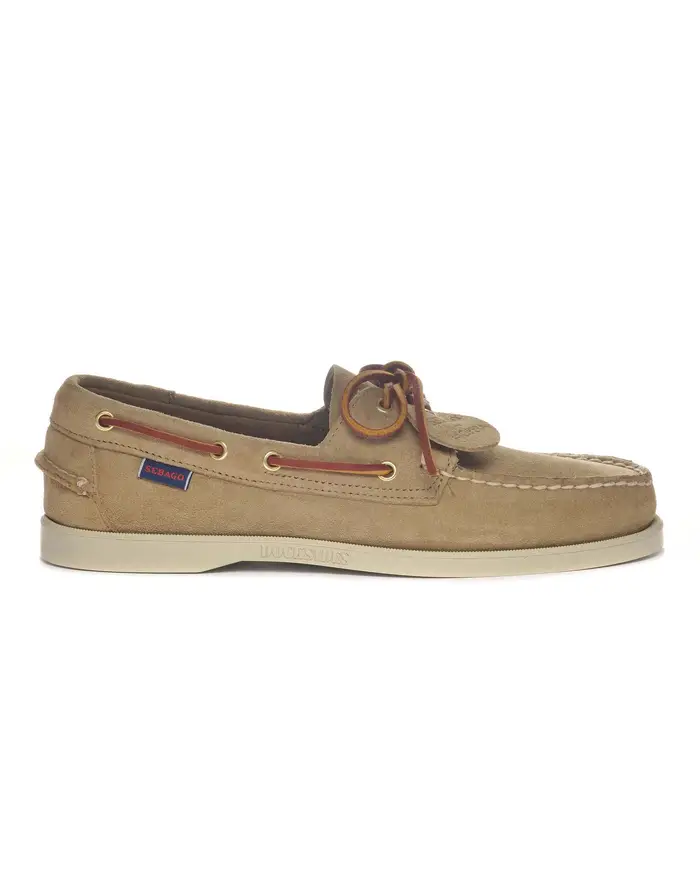 Sebago Mocassino da barca Portland Artisan in pelle scamosciata beige