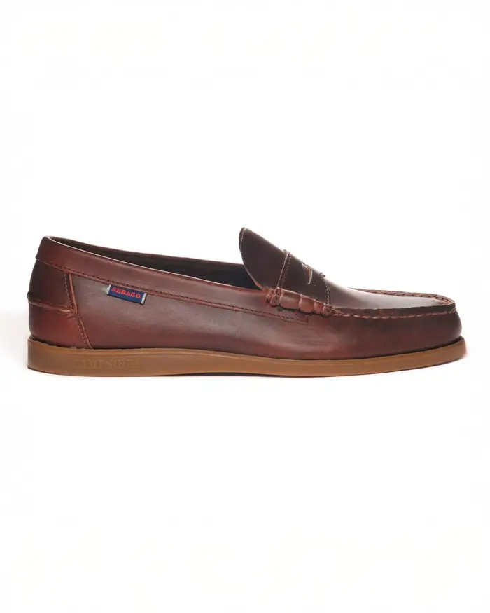 Sebago Mocassino Dolphin Waxed in pelle color cuoio