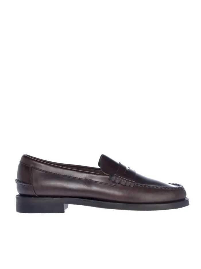 SEBAGO Mocassino uomo in pelle spazzolata nero MARRON
