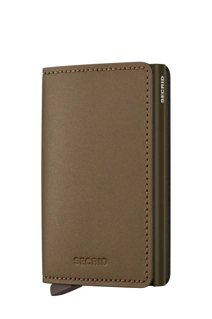 Secrid portafoglio in pelle MATTE Marrone