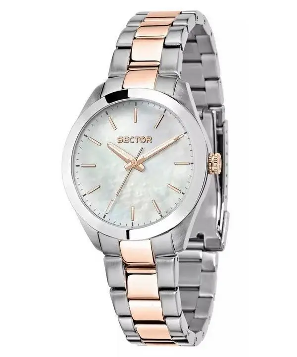 Sector 220 Just Time Bicolore Acciaio Inossidabile Quadrante Madreperla Al Quarzo R3253588520 Orologio da Donna