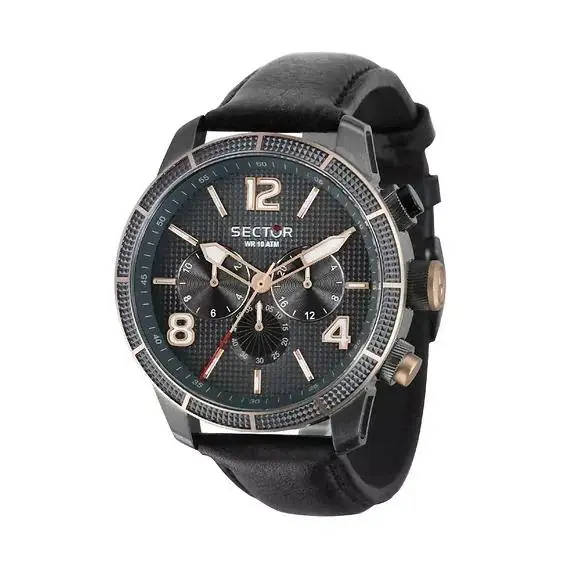 Sector 850 Quadrante Grigio Quarzo Cinturino in Pelle Quarzo R3251575013 100M Orologio da Uomo grigio