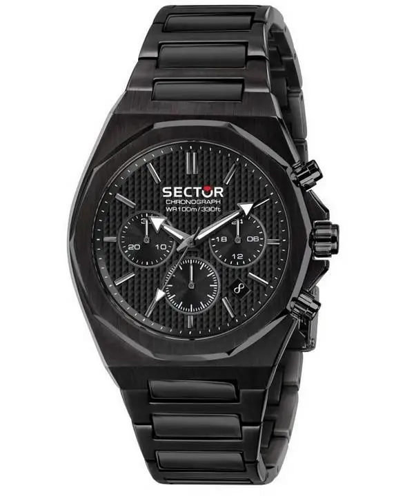 960 Cronografo Quadrante Nero Acciaio Inossidabile Quarzo R3273628001 100M Orologio da Uomo