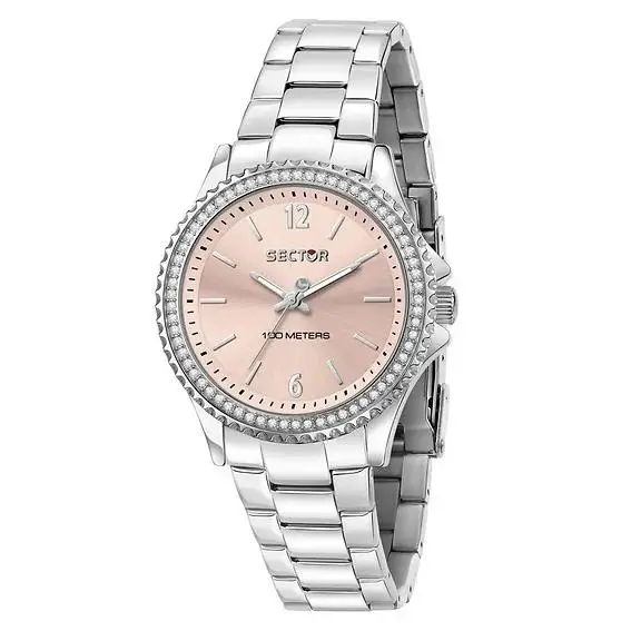 Sector Orologio da Donna 230 Just Time Accenti di Cristallo Quadrante Oro Rosa Quarzo R3253161536 100M colore oro rosa