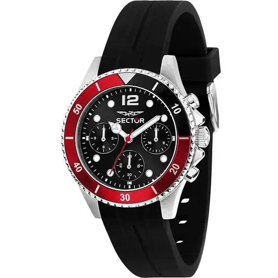 Sector Orologio da Uomo 230 Cinturino Multifunzione in Silicone Quadrante Nero Quarzo R3251161053 100M