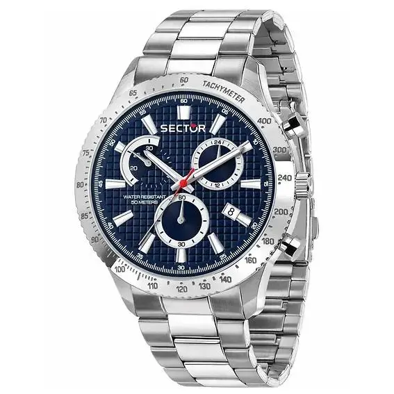 Sector Orologio da uomo 270 Cronografo Acciaio Inossidabile Quadrante Blu Quarzo R3273778003 blu