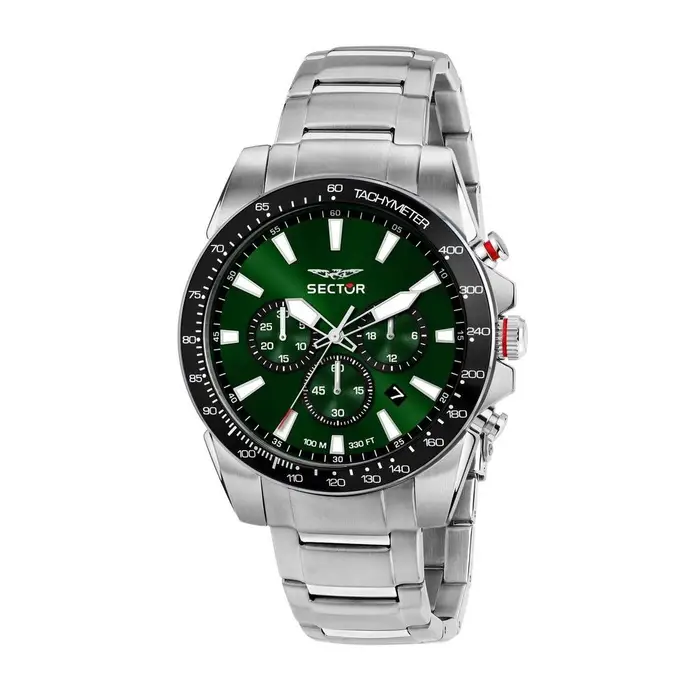 Sector Orologio da uomo 450 Cronografo Acciaio Inossidabile Quadrante Verde Quarzo R3273776010 verde