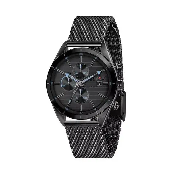 Sector Orologio da uomo 770 Cronografo Quadrante Nero Acciaio Inossidabile Quarzo R3273616006 100M nero