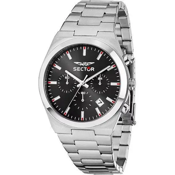 Sector Orologio da uomo C300 Cronografo Acciaio Inossidabile Quadrante Nero Quarzo R3273301001 nero