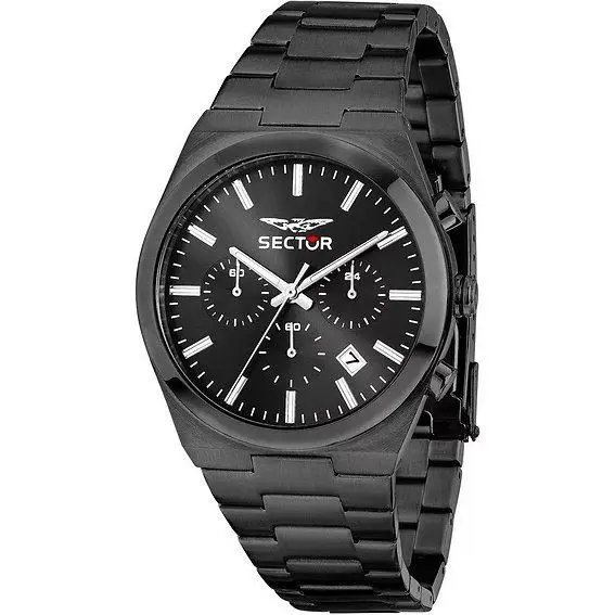 Sector Orologio da uomo C300 Cronografo Acciaio Inossidabile Quadrante Nero Quarzo R3273301005 nero