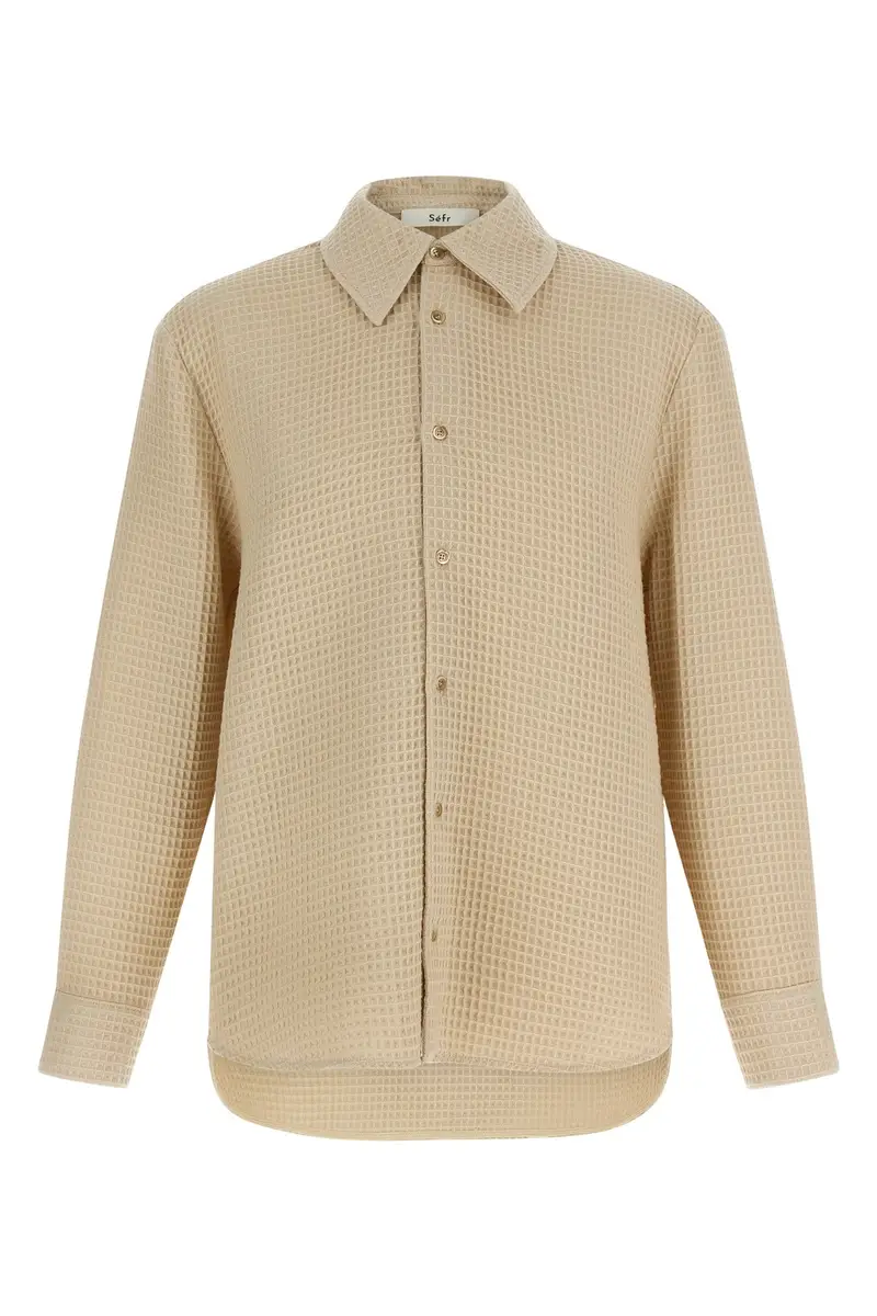 SÉFR Overshirt 'Oseary' Beige