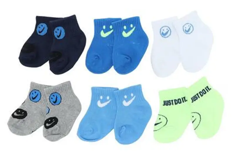 Sei paia di calzini nike infant/toddler - bianco/blu/grigio | Nike