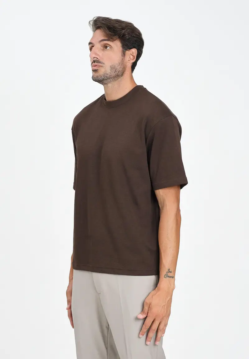 Selected Homme T-shirt Uomo Marrone 1883368