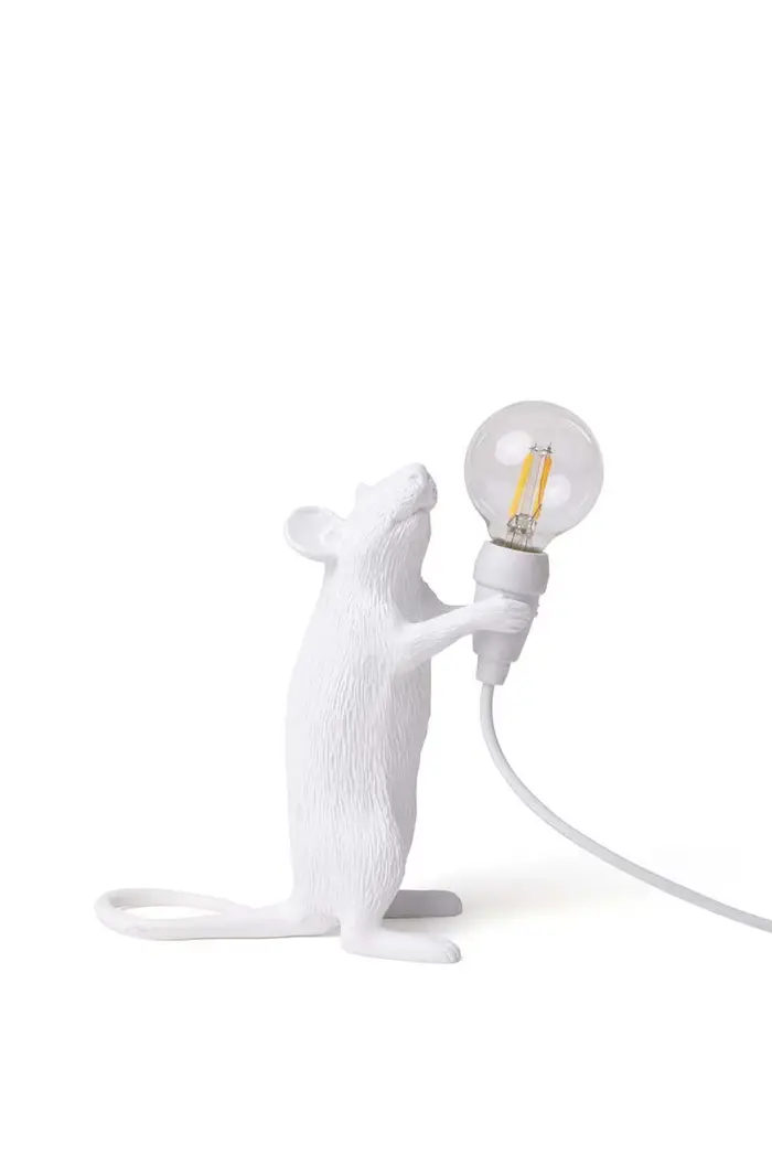 Seletti lampada da tavolo Mouse Lamp Step Bianco