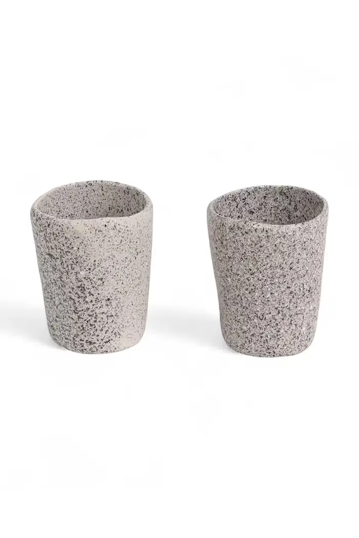 Seletti Set di tazze in porcellana 8,3 x 8 x 10,1 cm Beige