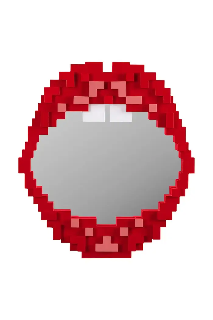 Seletti specchio da parete 46,5 x 3,6 cm Rosso