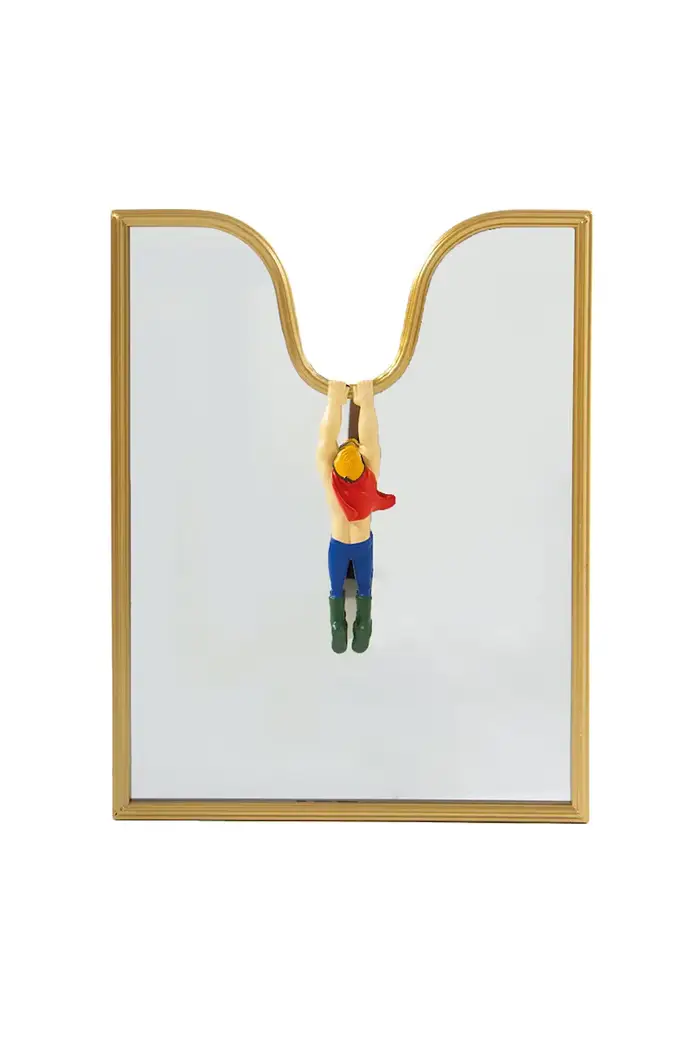 Seletti specchio da parete Circus 35 x 45 cm Giallo