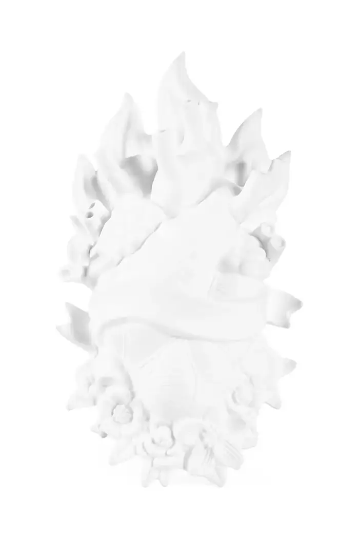 Seletti vaso decorativo da parete Holy Love 34 x 19 x 9 cm Bianco