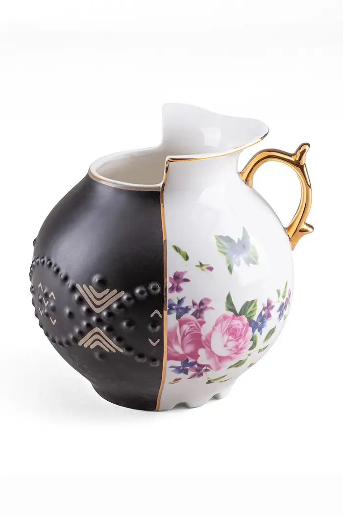 Seletti vaso decorativo in porcellana 19,5 x 18,5 cm Multicolore