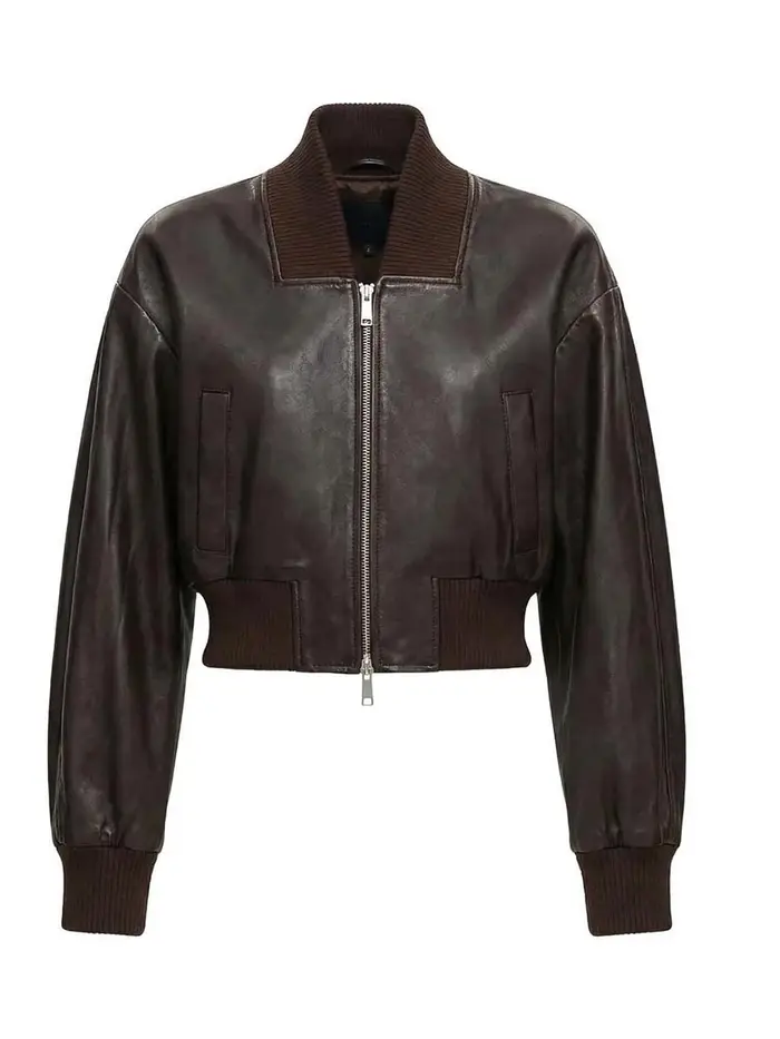 Giacca in pelle Marrone