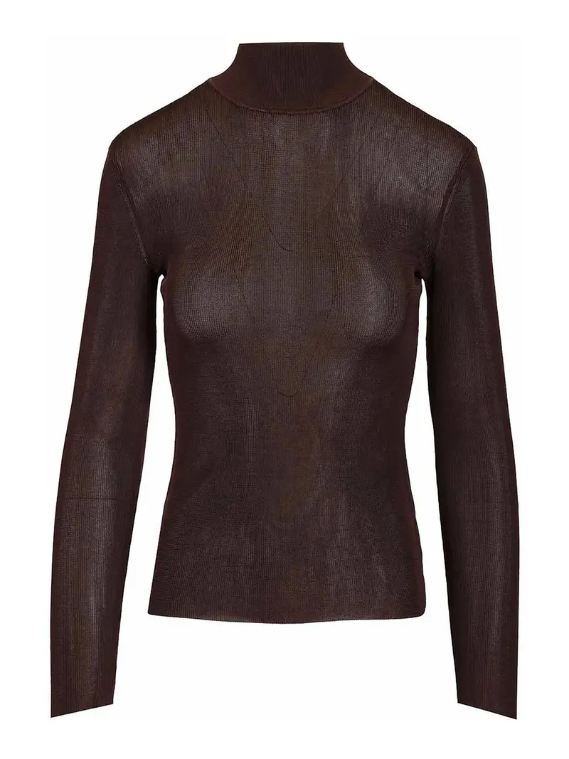 Self Portrait Maglione viscoso Marrone