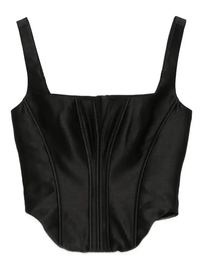 Parte superiore del corsetto in raso Nero