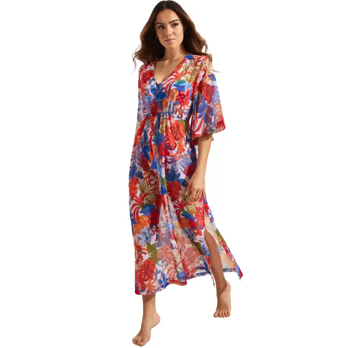 Selmark Abito lungo da spiaggia donna Babilonia Blanc