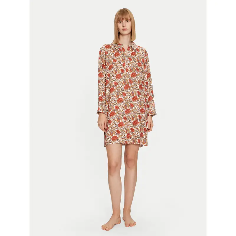 Selmark Camicia da notte P6963 Arancione Regular Fit