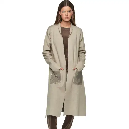 Selmark Giacca a metà lunghezza con tasche lucide donna PC1 Style ADD