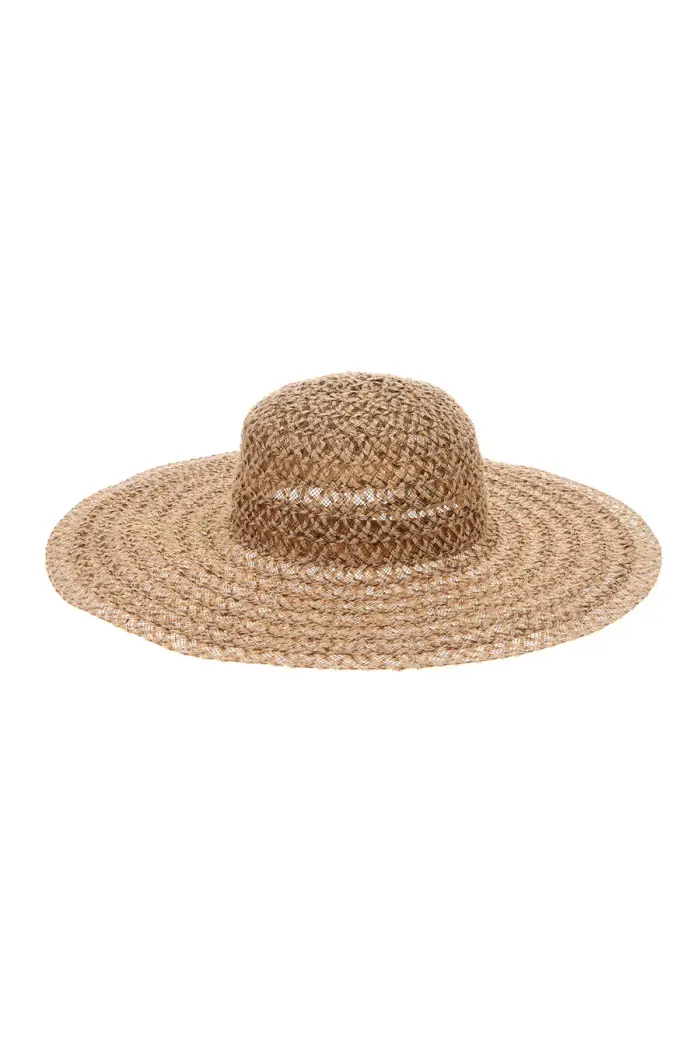 Cappello Beige Intrecciato a Tesa Larga Selun beach SUI 261002/A [PAGLIA]