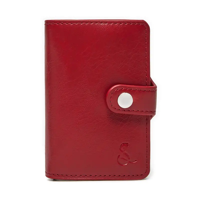 Semi Line Custodie per carte di credito P8296-4 Rosso