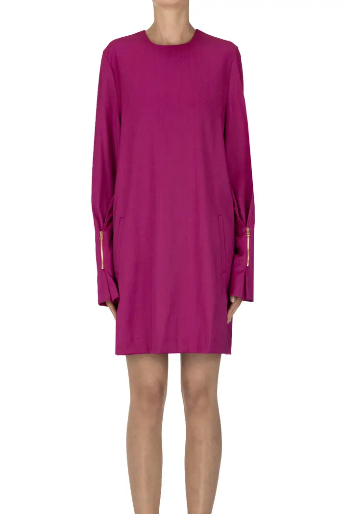 Semicouture Abito in misto lana Fucsia
