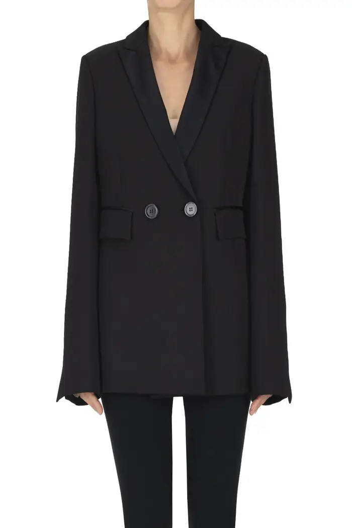 Semicouture Blazer doppiopetto stile smoking Nero