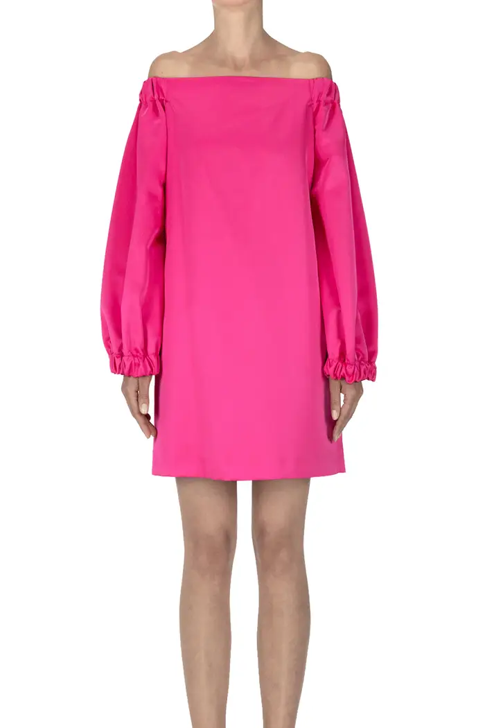 Semicouture Mini abito con spalle scoperte Fucsia